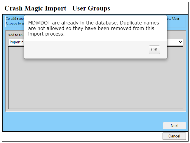 DuplicateUserGroupToImport